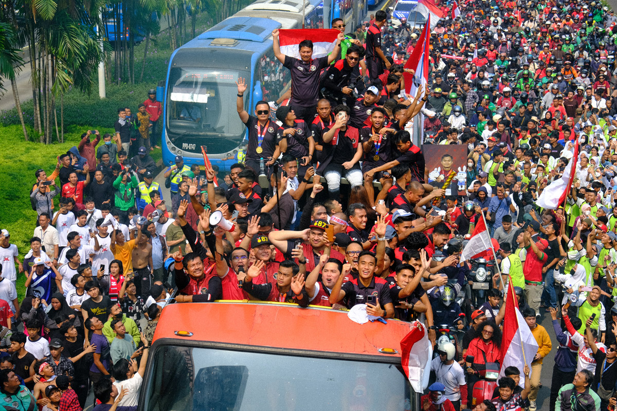arakk arakan menyambut kemenangan timnas u22 indonesia
