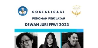 narasumber dalam sosialisasi pedoman penilaian dewan juri ffwi 2023