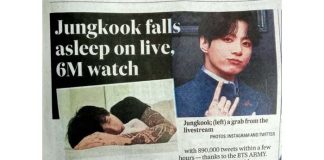 jungkook tertidur