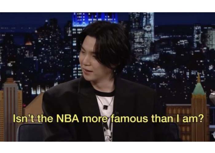 Suga BTS jadi Brand Ambassador NBA, ternyata ini alasan diundang