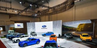 penobatan subaru stars sebagai miss autoshow giias 2023