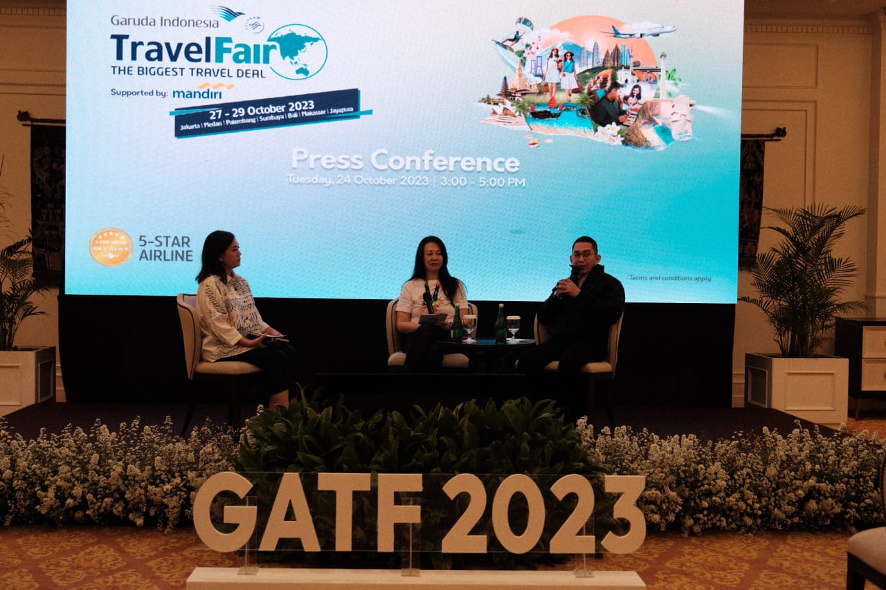 press conference garuda travel fair 2023