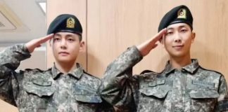 foto v dan rm terbaru tampil gagah berseragam militer