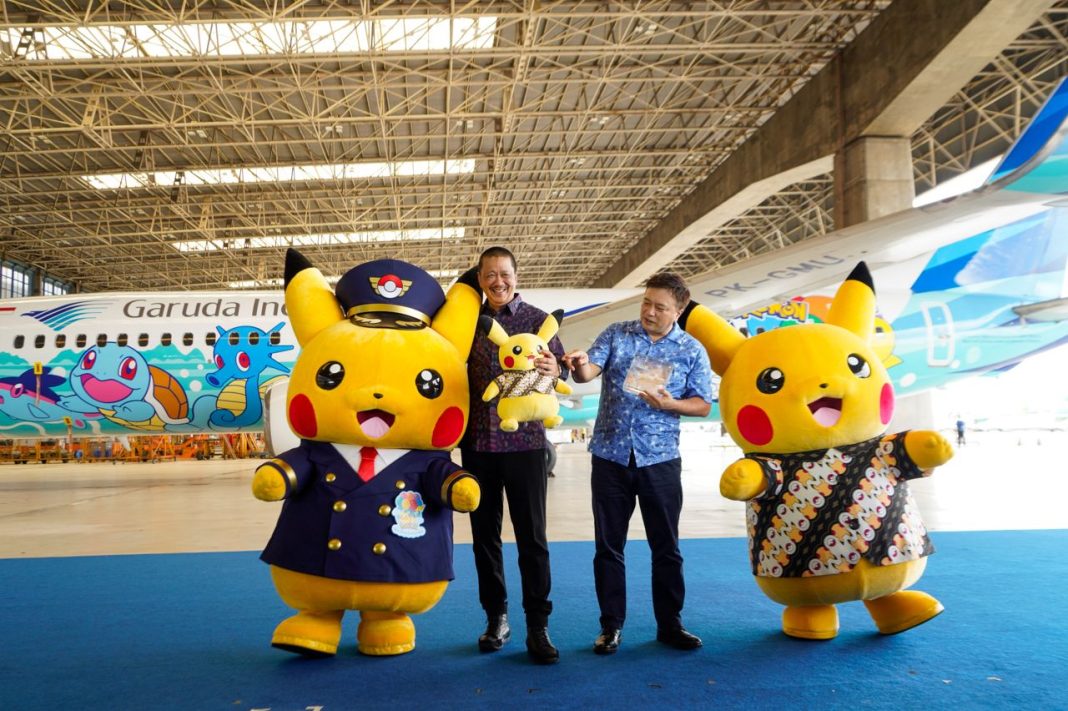 maskapai penerbangan nasional garuda indonesia berkolaborasi dengan the pokemon company