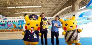 maskapai penerbangan nasional garuda indonesia berkolaborasi dengan the pokemon company