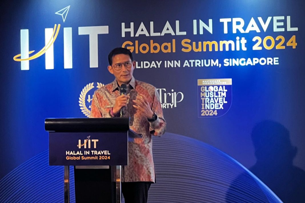 Menparekraf Sandiaga dalam sambutannya di Holiday Inn Singapore Atrium, Singapura