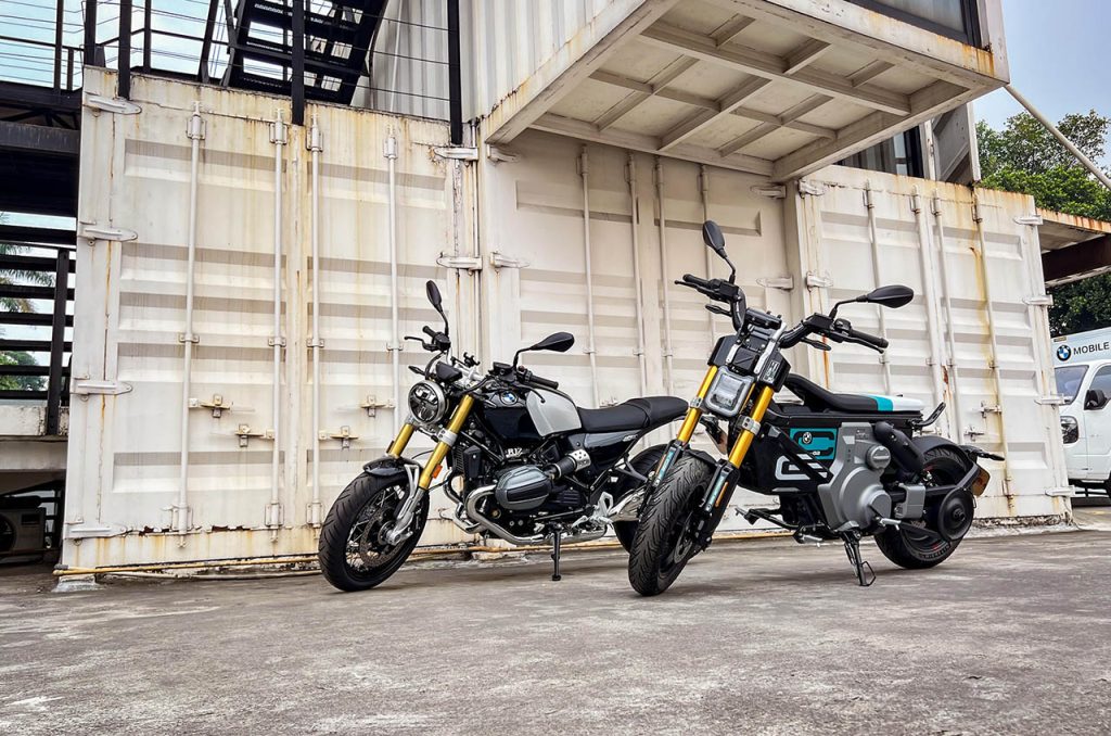 BMW CE 02 dan BMW R 12 nine T