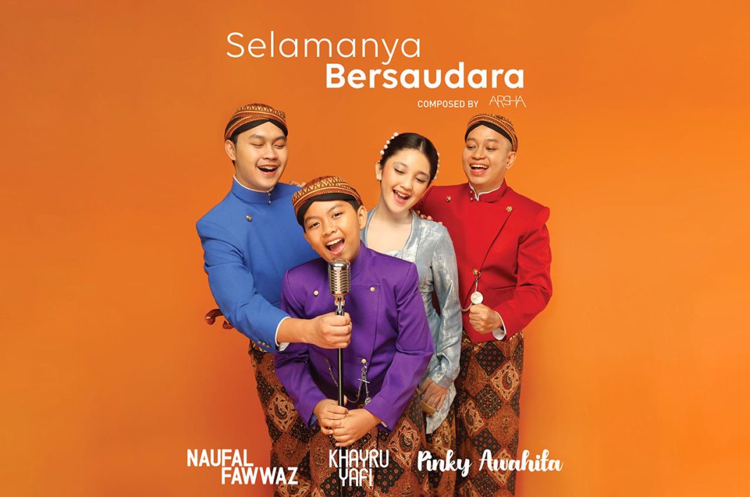 Arsha Composer bersama Naufal Fawwaz, Khayru Rafi, dan Pinky Awahita meluncuran lagu 