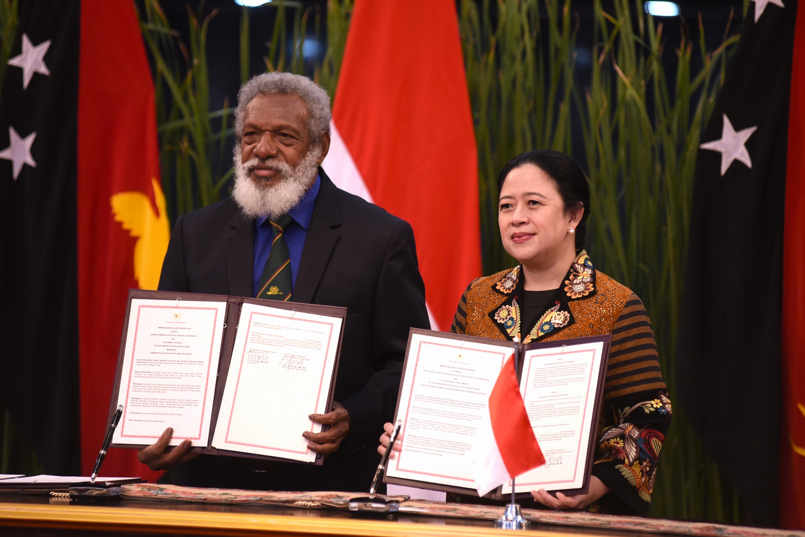 puan maharani bertemu ketua parlemen papua nugini job pomat