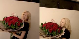 rose blackpink mendapat kirimn bunga dari atlantic records