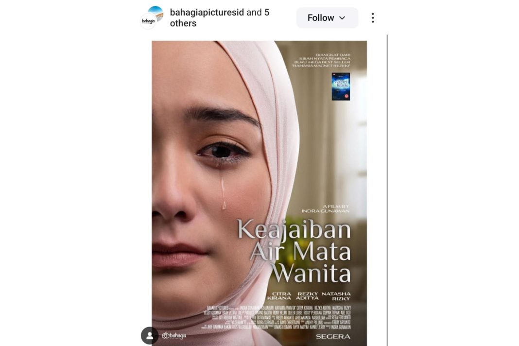 poster film keajaiban air mata wanita foto instagram