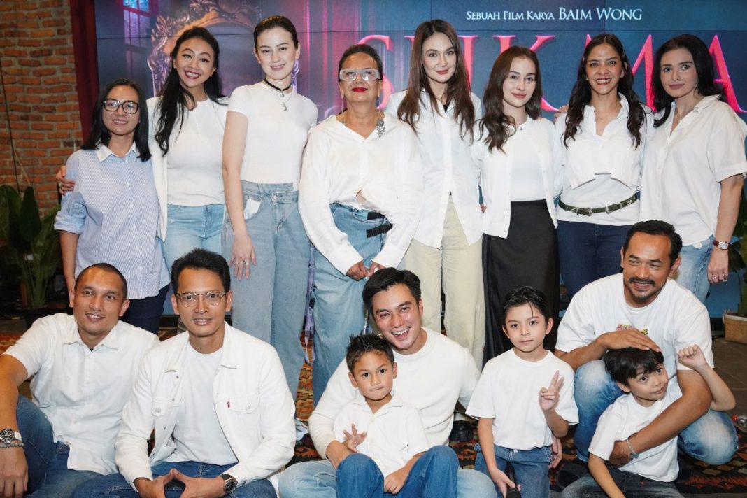 baim wong bersama para pemain film sukma