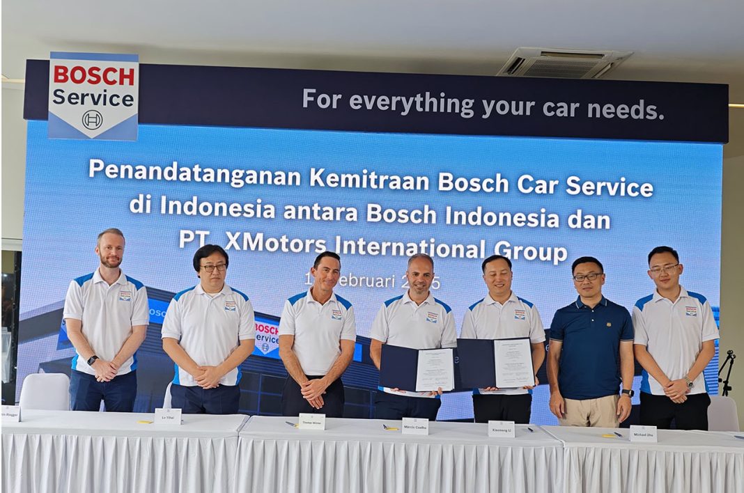 Penandatanganan MoU antara Bosch Indonesia dan PT XMotors International Group