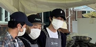 jin bts menjadi relawan di daerah kebakaran hutan