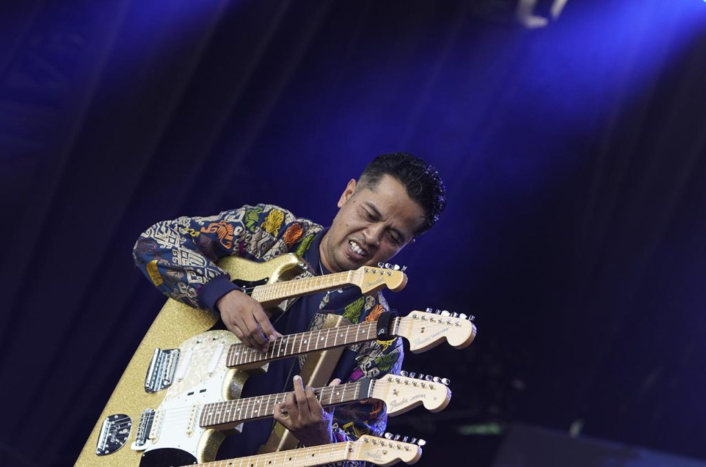 Balawan tampil bersama Jakarta Drum School All Stars di Java Jazz Festival, Jumat (30/5/2025)