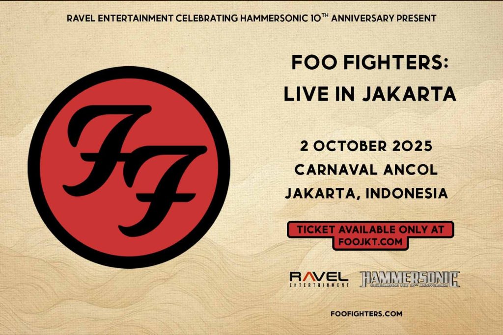 poster foo fighter live in jakarta 2025