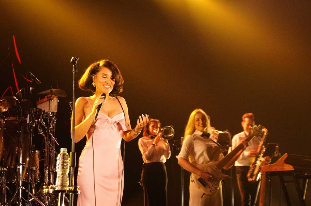 Penampilan Raye pada acara Jakarta International BNI Java Jazz Festival (JJF) di JIExpo, Kemayoran, Jakarta, Minggu (1/6/2025)
