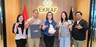 wakil menteri ekonomi kreatif af) irene umar menerima audiensi dari riot games di kantor kementerian ekraf,