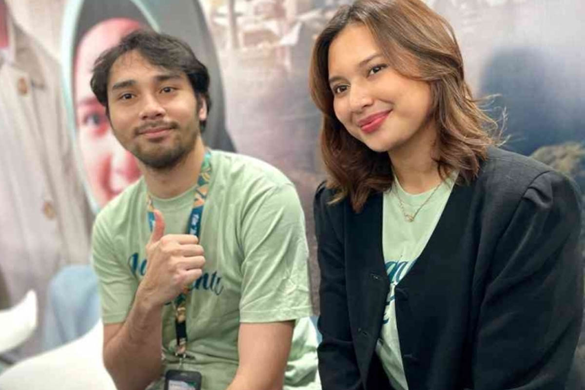 indah permatasari dan achmad megantara dalam press cnference cinta dan ibadah