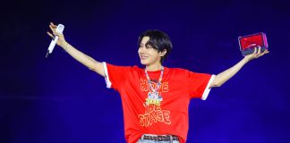 dalam konser solo encore nya “j hope tour ‘hope on the stage’ final” di goyang sports complex, provinsi gyeonggi, pada bulan juni foto ig hit music)