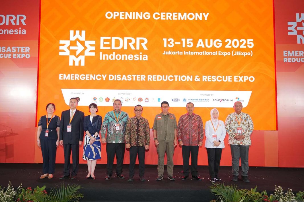 Pameran Emergency Disaster Reduction & Rescue Expo (EDRR) Indonesia 2025 resmi dibuka hari ini di Hall A1–A3, Jakarta International Expo (JIEXPO) Kemayoran
