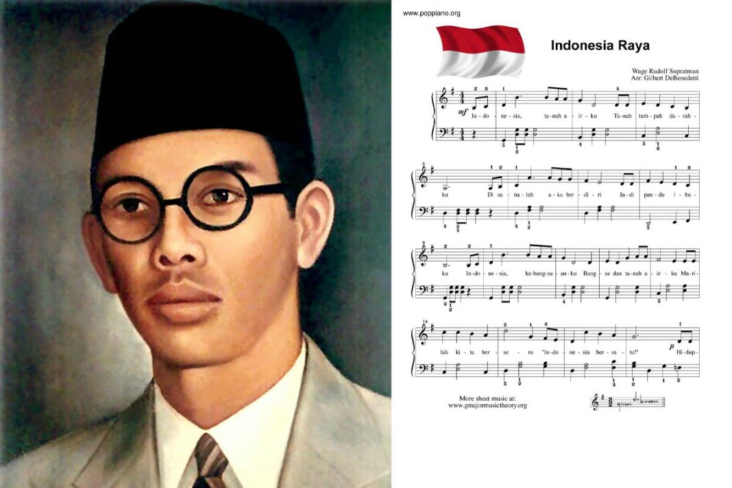 wr soepratman dan partitur indonesia raya