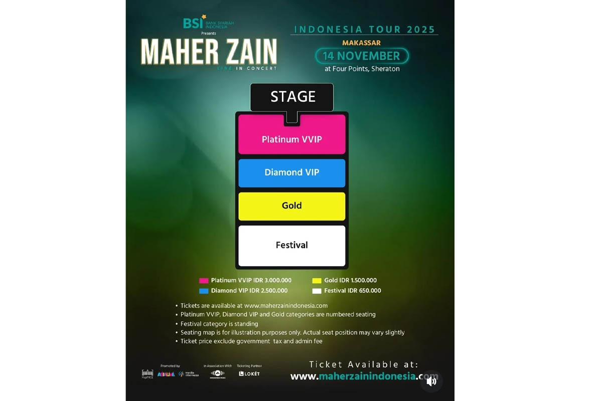 harga tiket maher zein konser