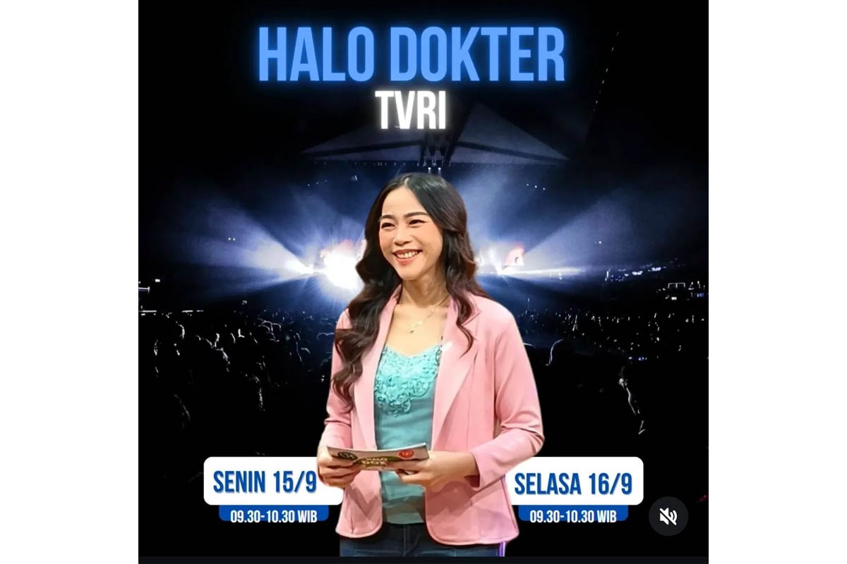 Marcella saat bertugas siaran di TVRI