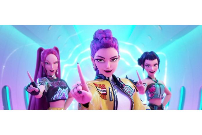 sebuah adegan dari “k pop demon hunters”