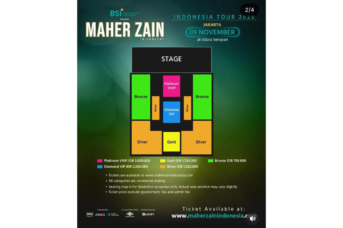 setting bangku pertunjukan maher zein