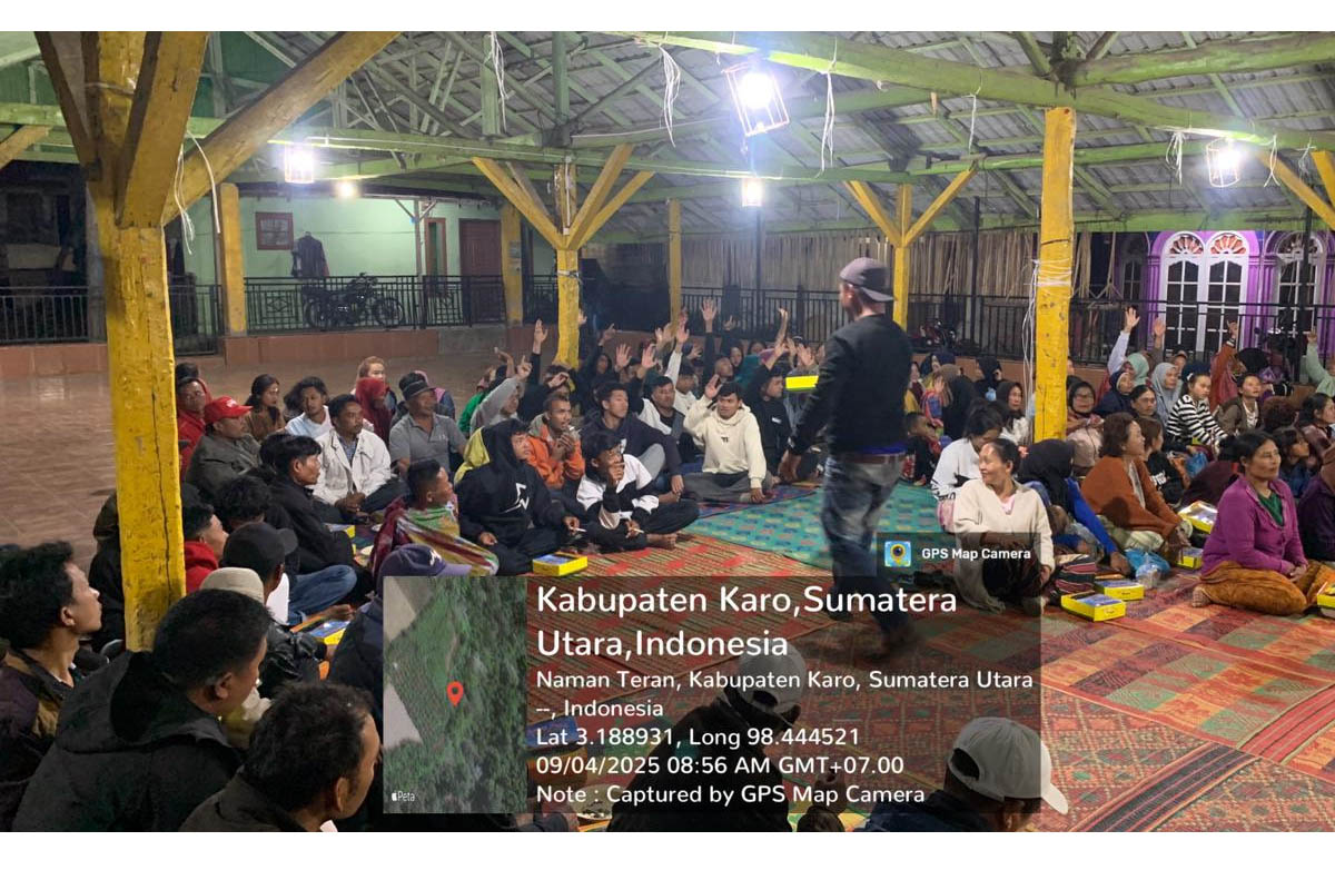 suasana sosialisasi 4 pilar d kabupaten karo