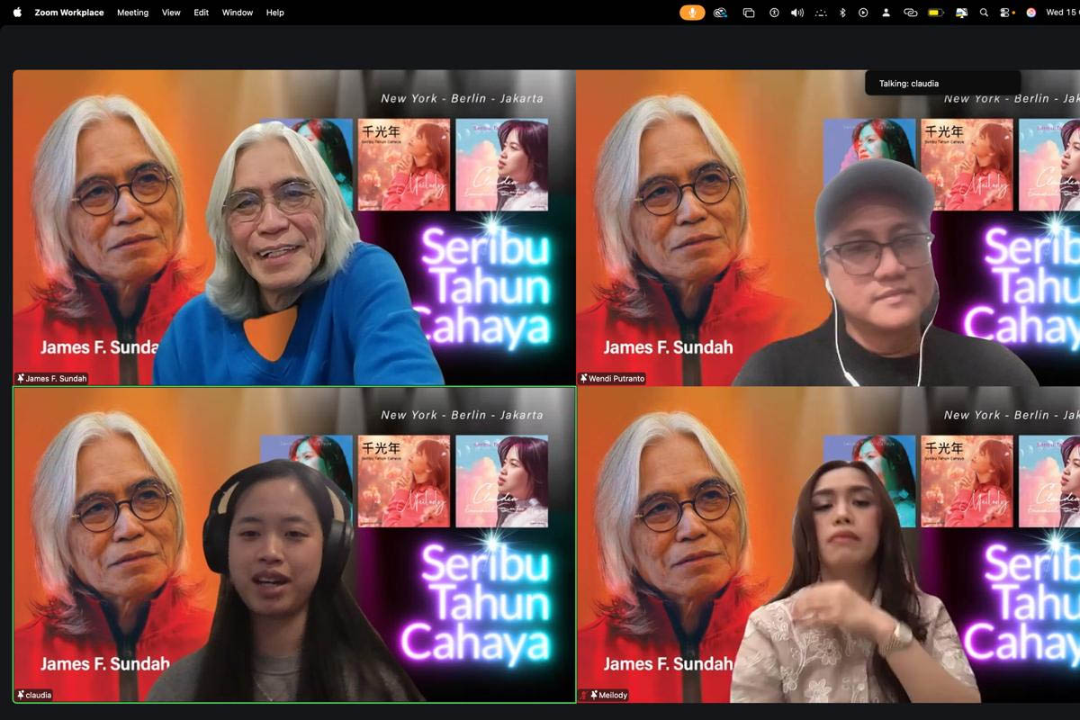 james f sundah bersama wendi putranto, claudia (audy) dan meilody