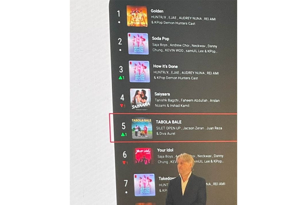 paul smith dan chart youtube yang memperlihatkan peringkat lagu tabola bale