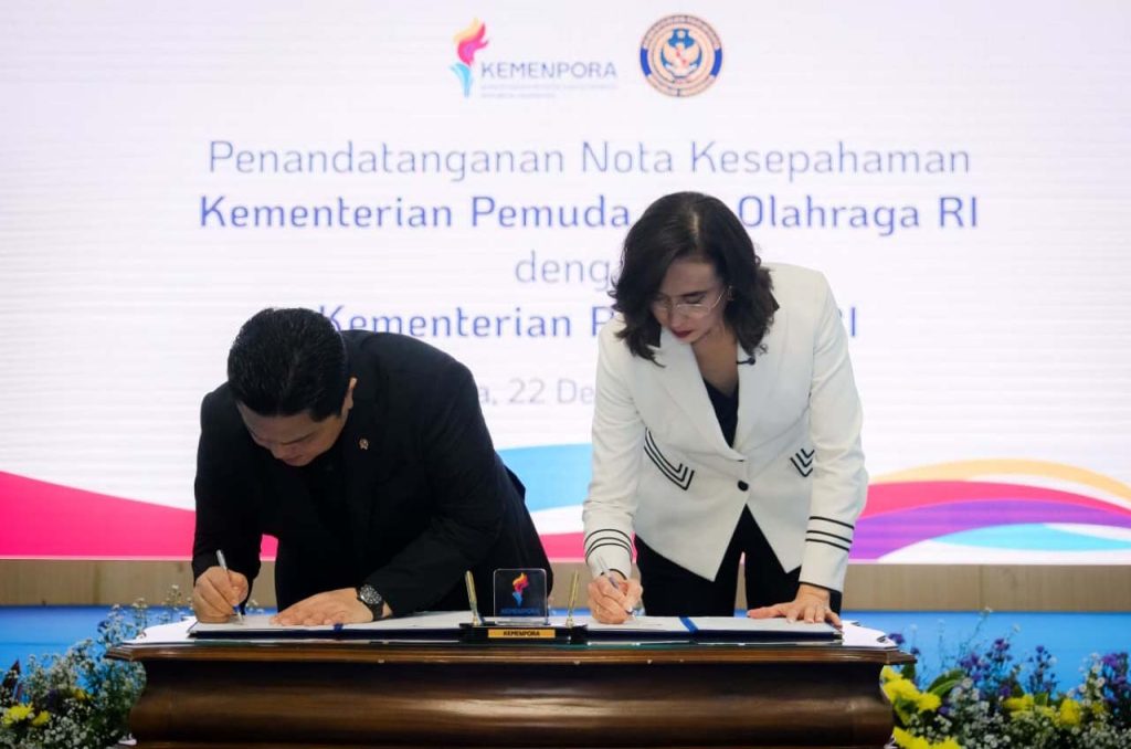 Kementerian Pariwisata (Kemenpar) bersama Kementerian Pemuda dan Olahraga (Kemenpora) menandatangani Nota Kesepahaman Bersama (Memorandum of Understanding/MoU) sebagai langkah strategis memperkuat sinergi lintas sektor dalam pengembangan sports tourism Indonesia