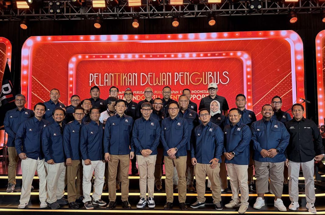 Pelantikan Pengurus Nasional Rental Indonesia Event Support periode 2025–2029 yang digelar di Jakarta International Expo (JIExpo) Kemayoran, Jumat, 19 Desember 2025