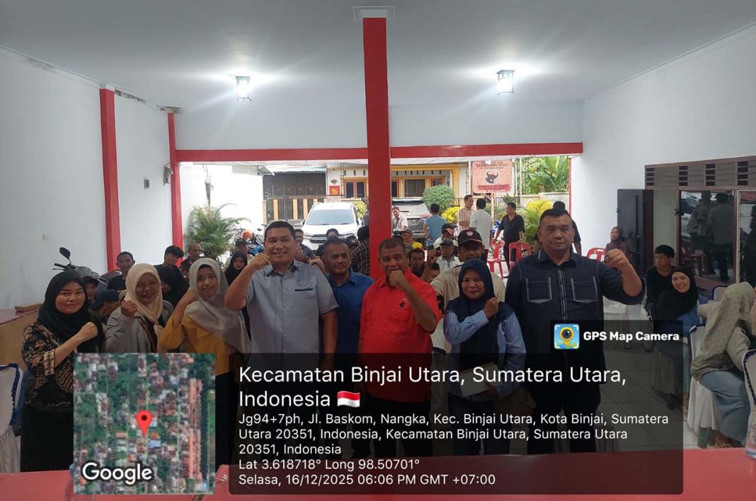Sosialisasi 4 Pilar Kebangsaan bersama Bob Andika Mamana Sitepu di Binjai Utara, Selasa 16/12/2025.
