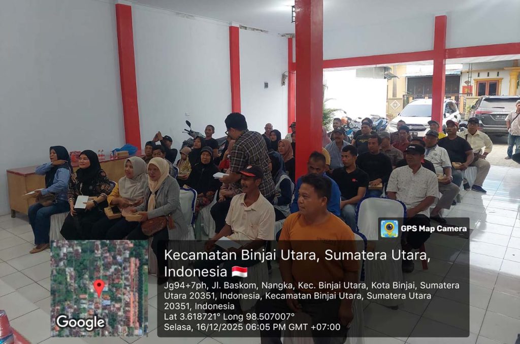 Sosialisasi 4 Pilar Kebangsaan bersama Bob Andika Mamana Sitepu di Binjai Utara, Selasa 16/12/2025.