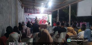 Anggota Komisi II DPR RI Bob Andika Mamana Sitepu menyampaikan materi Sosialisasi 4 Pilar Kebangsaan di Kecamatan Binjai Kota, Kamis (18/12/2025).
