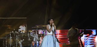 Penyanyi Andien tampil dalam gelaran myBCA International Java Jazz Festival 2026, di NICE, PIK 2, Tangerang, Banten, pada Sabtu (30/5/2026) malam