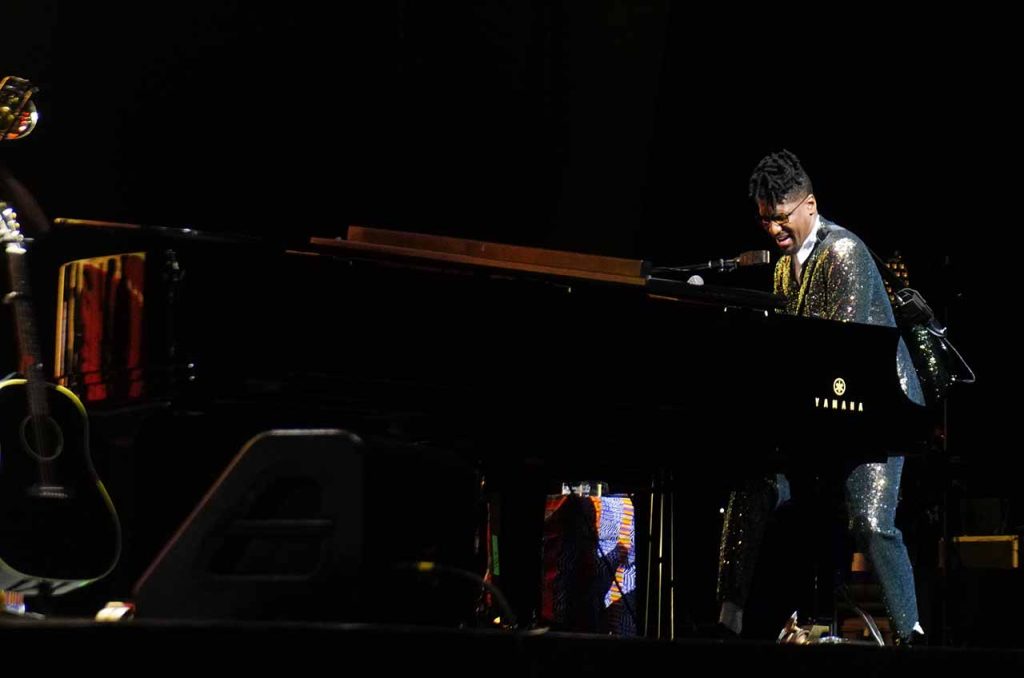 Penampilan Penyanyi Jon Batiste di ajang myBCA International Java Jazz Festival 2026 di Nusantara International Convention Exhibition (NICE) PIK 2, Tangerang, Banten, Jumat (29/5/2026). XPOSEINDONESIA/IHSAN