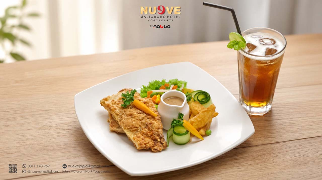 chicken steak + ice tea