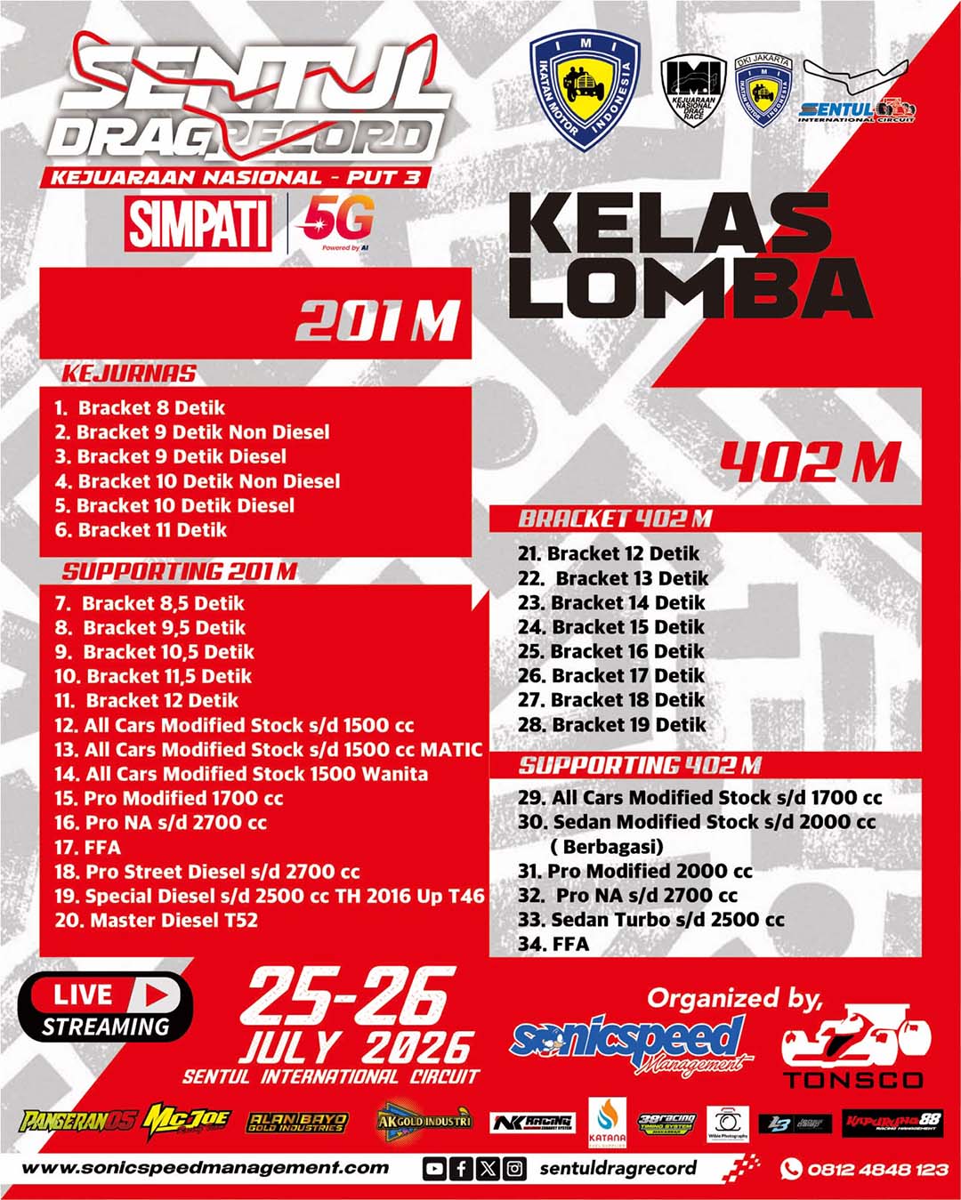 eflyer Kejurnas Drag Race Rd 3 Sentul