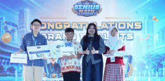 Jovan, Steven dan Nada, Finalis asal Semarang yang akan melaju ke babak Grand Final The Genius Math League 2026, pada 23–24 Oktober 2026 di ICE BSD, Tangerang.